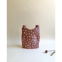 Rot Dotty Keramik Kerzenhalter von Mozaartworld