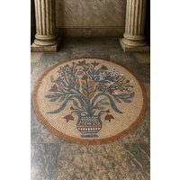 Blumenvase Medaillon Mosaik von Mozaico