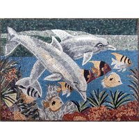 Delfin Mosaik Kunst - Ocean Life von Mozaico