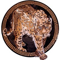 Leopard Stein Mosaik von Mozaico