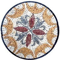 Marmor Stein Medaillon - Tulpenblätter von Mozaico