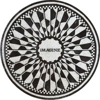Mosaik Medaillon Teppich Schwarz-Weiß-Marmor-Kunst 24 X Inch von Mozaico