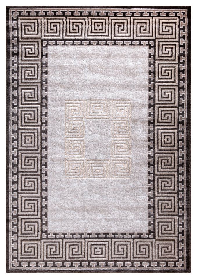 Teppich Doha, Mozato, Rechteck, Höhe: 12 mm, Kurzflor Teppich, Hoch-tief Effekt, Vintage Design, Oriental Design von Mozato