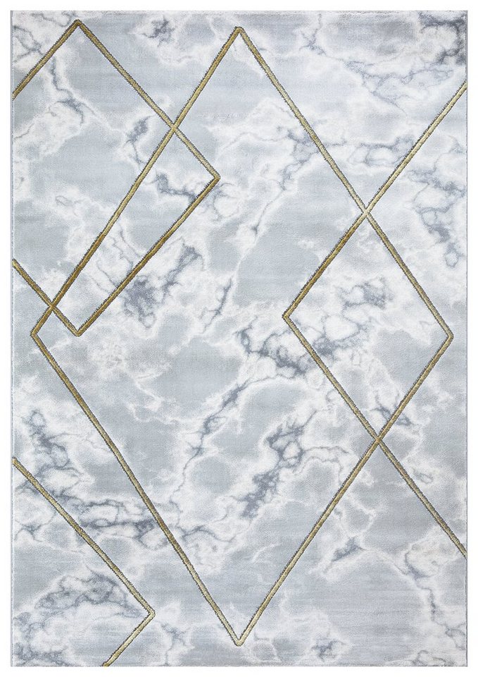 Teppich New York, Mozato, rechteck, Höhe: 10 mm, goldene Fäden, silberne Fäden von Mozato