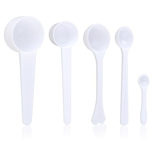 10 Stück Messlöffel Set Dosierlöffel 0,5/1/3/5/10g Portionierlöffel mit Langem Griff Maßlöffel für Proteinpulver Dosierhilfe Kaffee Tee Milchpulver Waschmittel Waschpulver von Mozeat Lens
