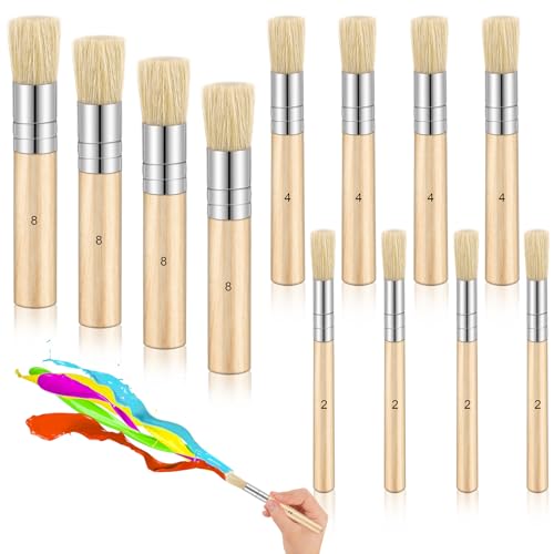 12 Stück Schablonenpinsel Set Naturborsten Pinsel Holz Schablonen Bürsten 3 Größen Malpinsel Rund Borstenpinsel für Acrylmalerei Ölgemälde DIY Crafts 12 Stück Schablonenpinsel Set Naturborsten Pinsel Holz Schablonen Bürsten 3 Größen Malpinsel Rund Borstenpinsel für Acrylmalerei Ölgemälde DIY Crafts von Mozeat Lens