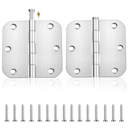 2 Stück Türscharnier Edelstahl Scharniere Kugellager Klappbar Groß Schwerlast Schanier mit Schrauben 7.6cm X 7.6cm Türband Verstellbar Möbel Beschläge für Holztür Gartentor Aussen von Mozeat Lens