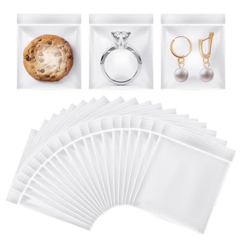 200 Stück Mini Druckverschlussbeutel Zip Beutel 25 mm x 35 mm Plastiktüten Beutel Reißverschluss Wiederverschließbaren Polybeutel Schnellverschlußbeutel von Mozeat Lens