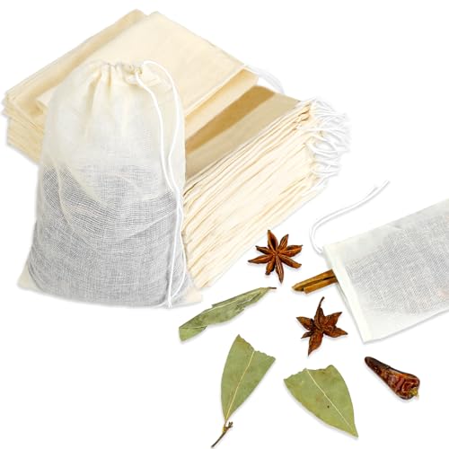 30 Stück Gewürzsäckchen 8x10cm Baumwoll Musselin Beutel Baumwollbeutel mit Kordelzug Wiederverwendbare Netzbeutel Kleine Stoffsäckchen Mulltasche Teebeutel für Imbisse Gewürze Tee Kaffee Seife 30 Stück Gewürzsäckchen 8x10cm Baumwoll Musselin Beutel Baumwollbeutel mit Kordelzug Wiederverwendbare Netzbeutel Kleine Stoffsäckchen Mulltasche Teebeutel für Imbisse Gewürze Tee Kaffee Seife von Mozeat Lens