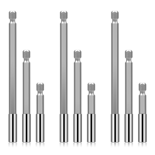 9 Stück Magnetische Bohrer Verlängerung Schnellwechsel Bithalter Hex-Shank Bit Verlängerung Bithalter Magnetisch Für Elektrische Bohrmaschine Schlagschrauber Schraubendreher(50/100/150mm) von Mozeat Lens