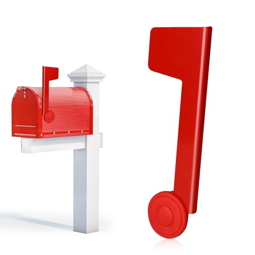 Briefkasten-Ersatzflaggen-Set, Briefkastenhalter, professionelle Briefkastenflagge, verzinkter Stahl, inklusive 1 Stück Metall-Briefkasten-Flaggen-Ersatz, 1 x rote Unterlegscheibe, 1 x Kartenhalter von Mozeat Lens
