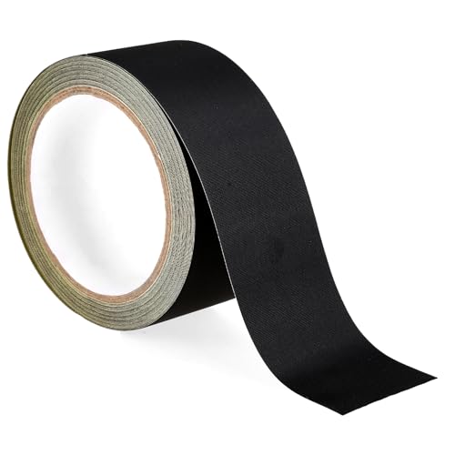 Buchbinde Reparaturband 50 mm x 10 m Textil Gewebeband für Buchreparatur Schwarz Hochleistungs Säurefreies Bastelband Selbstklebend Reparatur Bastelband zum Binden und Versiegeln von Büchern von Mozeat Lens