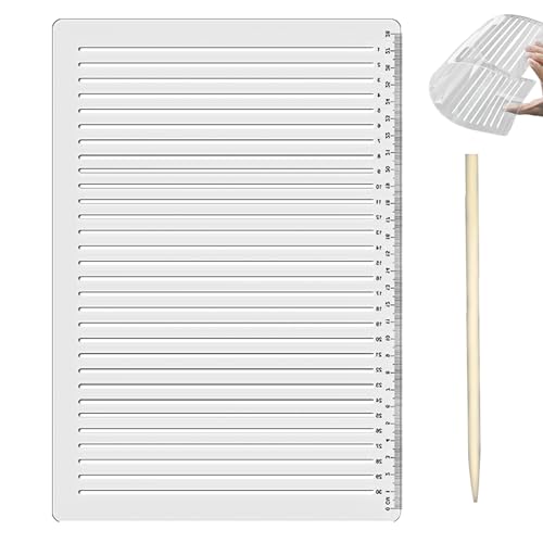 Linienschablone, gerade Linienschablone, 0,9 cm, Abstandsleitung, Kunststoff, Schreibführungsschablone, Schablone für Journaling, Skala, Schreiblineal für Papier, Kartenhilfen von Mozeat Lens