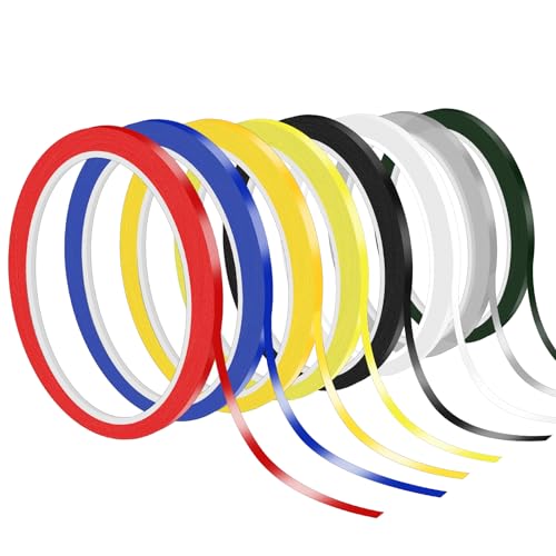 8 Rollen Whiteboard Klebeband 3 mm x 66 m Fine Line Tape Selbstklebend Grafikband Chart Tape Rasterband Whiteboard Zubehör Für Schule Büro Zuhause von Mozeat Lens