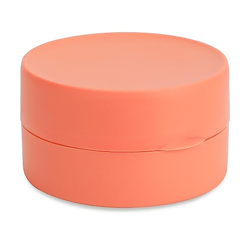 Seifendose Rund,Tragbare Seifenbox für Reisen mit Deckel, Kunststoff Seife Box,festes Shampoo aufbewahrung,auslaufsicherer Seifenbehälter für Badezimmer,Dusche,Fitnessstudio(Orange) von Mozeat Lens