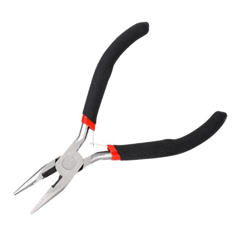 Spitzzange zur Schmuckherstellung Schwarz Edelstahl Zangen Mini Rundzange mit Doppelter Feder Selbstöffnend Zange Werkzeuge für Drahtarbeiten DIY Handwerk Schmuckreparatur Schmuckherstellung von Mozeat Lens