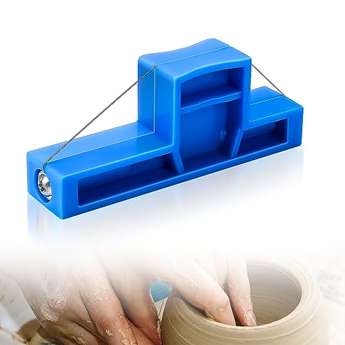 Winkelschneidewerkzeug, Stahldraht, Schrägschneider, kleiner Töpferei-Winkelschneider, Kunststoff, Töpferei, Trimmwerkzeuge, blaue Kunststoff-Keramikdrahtschneider für Töpferei, Keramik und von Mozeat Lens