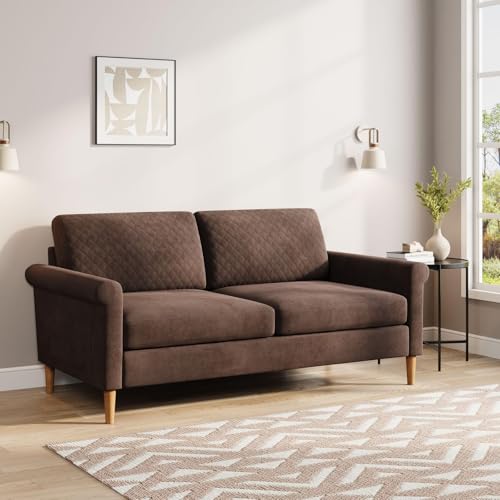 Moziel Sofa, Couch 2 Sitzer 164cm Stoff 2er Sofa mit Abnehmbare Kissen, Doppelsofa mit beidseitigen Taschen Montage ohne Werkzeug für Wohnzimmer/Schlafzimmer/Wohnung/Büro, 164 x 76 x 85CM Moziel Sofa, Couch 2 Sitzer 164cm Stoff 2er Sofa mit Abnehmbare Kissen, Doppelsofa mit beidseitigen Taschen Montage ohne Werkzeug für Wohnzimmer/Schlafzimmer/Wohnung/Büro, 164 x 76 x 85CM von Moziel