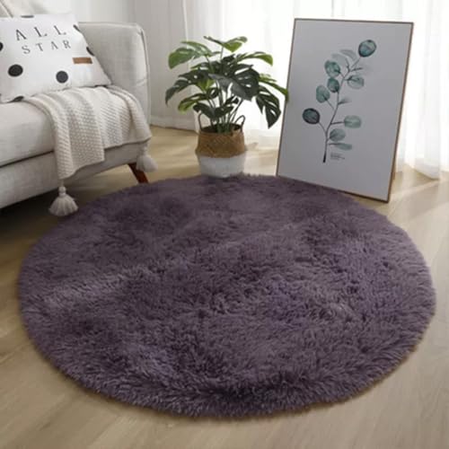 Mozzeilee Runde Badematte, Plüsch, maschinenwaschbar, für Badezimmer, Dusche, Boden-Teppich für die Badewanne, extra weich, saugfähig, flauschige Fußmatte für Flur, Wohnzimmer, Schlafzimmer (40 x 40 von Mozzeilee