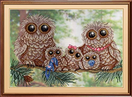 Mp Studio Sewing Cross-Stitch Kit Dad, Mom, I Owl Family Mp Studio Sewing Cross-Stitch Kit Dad, Mom, I Owl Family von MP Studia