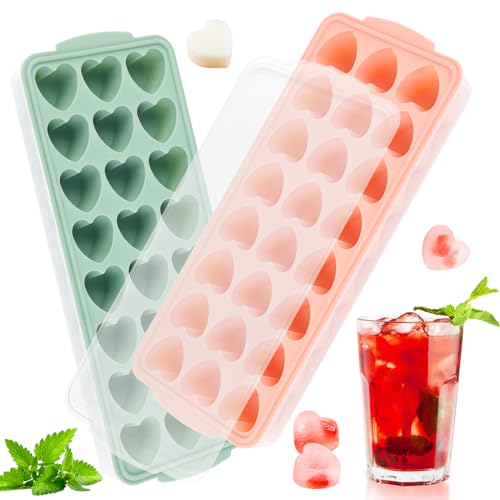 Eiswürfelform Herz 2 Stück Eiswürfel Herzform Silikon Eiswürfelform mit Deckel Herz Eiswürfelbehälter Eiswürfelform Klein Silikon Silikonformen Eiswürfel Herz für Cocktails, Whisky Eiswürfelform Herz 2 Stück Eiswürfel Herzform Silikon Eiswürfelform mit Deckel Herz Eiswürfelbehälter Eiswürfelform Klein Silikon Silikonformen Eiswürfel Herz für Cocktails, Whisky von MplehDa