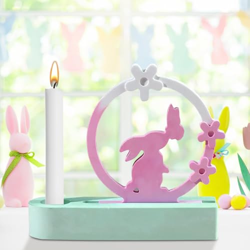 Giessform Silikon Ostern, Silikonform Kerzenhalter Hase, Gießform Hase Silikonform Hase Teelichthalter, Silikonformen Gießformen Ostern Frühling, Silikonformen Gießformen Kerzenhalter Ostern von MplehDa