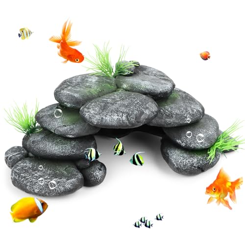 MplehDa Aquarium Deko Felsenhöhle Rock Cave Dekoration mit Grün Gras Aquarium-Versteck Harz Höhle Mountain Polyresin Landschaft Fish Tank Resin Decorate für Fish Tank MplehDa Aquarium Deko Felsenhöhle Rock Cave Dekoration mit Grün Gras Aquarium-Versteck Harz Höhle Mountain Polyresin Landschaft Fish Tank Resin Decorate für Fish Tank von MplehDa