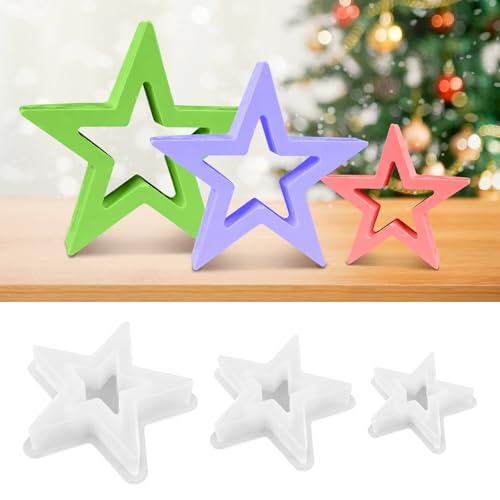 Silikonform Weihnachten Stern, 3 Stück Silikonformen Gießformen Weihnachten, Gießform Weihnachten, Silikon Kerzenformen Zum Gießen Herbsts, DIY Silikon Gießform Casting Form Casting Gießform Silikonform Weihnachten Stern, 3 Stück Silikonformen Gießformen Weihnachten, Gießform Weihnachten, Silikon Kerzenformen Zum Gießen Herbsts, DIY Silikon Gießform Casting Form Casting Gießform von MplehDa