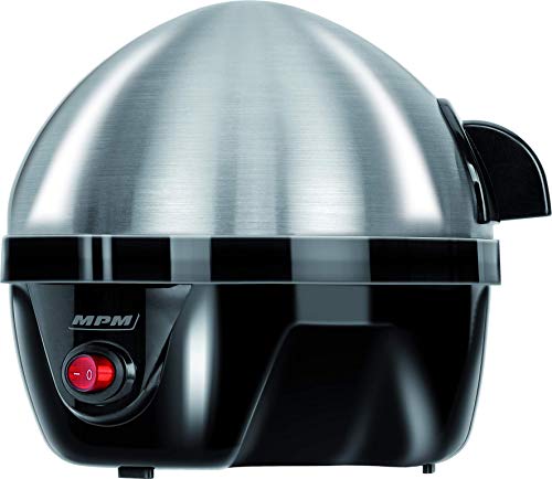 MPM Mgj-01 MGJ-01M Elektrischer Eierkocher für 7 Edelstahleier, Kochjustierung, Überhitzungsschutz, 350W, BPA-Frei, Schwarz von MPM