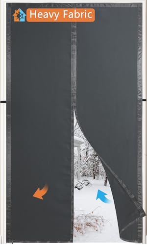 Magnetischer wärmeisolierter Türvorhang, dickere Stoff-Türvorhänge, temporäre Türisolierung, hält den Winter warm und kühl, Sommer, dunkelgrauer Stoff, Tür-/Fenster-Isolationsset für den Winter Magnetischer wärmeisolierter Türvorhang, dickere Stoff-Türvorhänge, temporäre Türisolierung, hält den Winter warm und kühl, Sommer, dunkelgrauer Stoff, Tür-/Fenster-Isolationsset für den Winter von Mpmedo