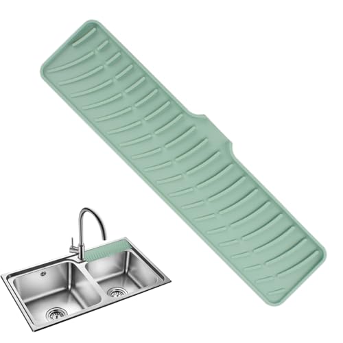 Mppchhn Abtropfmatte aus Gummi, Abtropfmatte aus Silikon - Abtropfmatten mit integrierter Abflusslippe für die Küchentheke | Rutschfeste Wasserhahnmatte, elektrische Ofenmatte, Spritzschutz für von Mppchhn