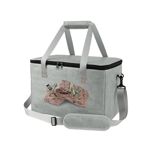 Mppchhn Grill Decke - Grillfleisch Ruhebox Mit Weitem Einfüllstutzen | Falttasche Aus Schwerem Material Zum Warmhalten Von Großem Braten Truthahn Camping Lieferung Picknick Rind von Mppchhn