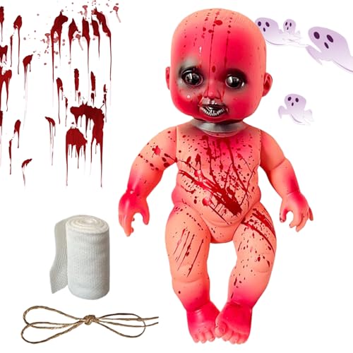 Mppchhn Gruselige Puppe - Gruselige Babypuppe Halloween Ornamente - Hofornamente Foto Requisiten für Halloween Dekorationen Indoor Outdoor Haus Garten Baum Party Terrasse Spukhaus von Mppchhn