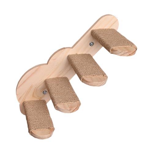 Mppchhn Katzen-Wandstufe | Massivholz Wand Schwebende Katzentreppe - Kätzchen Treppe Möbel Regale Sitzstangen Elegant für Schlafzimmer Wohnung Wohnzimmer Balkon Wohnheim Indoor von Mppchhn