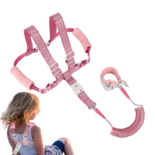 Mppchhn Kinder Geschirr Mit Leine,GEH Armschlaufe Band | Verstellbar Reflektierend Anti Verlust Handgelenk Verbindung Für Reisen Kinder Mädchen Outdoor Spazierengehen von Mppchhn