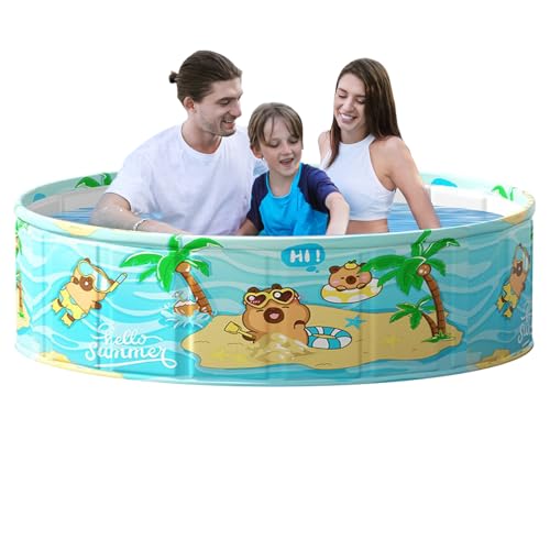 Mppchhn Klappbarer Pool Für Kinder,Tragbarer Faltbarer Pool mit abriebfester Beschichtung - Tragbares Wasserdichtes Badebecken Für Garten Outdoor Erwachsene Wasserpartys von Mppchhn