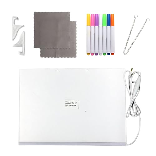Mppchhn LED Notiz Board Mit Farben - Beleuchtete Trockenlösch Notiztafel | Malbrett Mit 7-Farben Stiften Für Büro Unterricht Familie Kinder Mppchhn LED Notiz Board Mit Farben - Beleuchtete Trockenlösch Notiztafel | Malbrett Mit 7-Farben Stiften Für Büro Unterricht Familie Kinder von Mppchhn