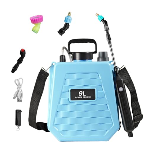 Mppchhn Rucksackspritze, Elektrisches Gartensprühgerät Rucksack, 2 verstellbare Geschwindigkeiten Wiederaufladbare Gartenbewässerung für Hof Farm Rasen Landwirtschaft von Mppchhn
