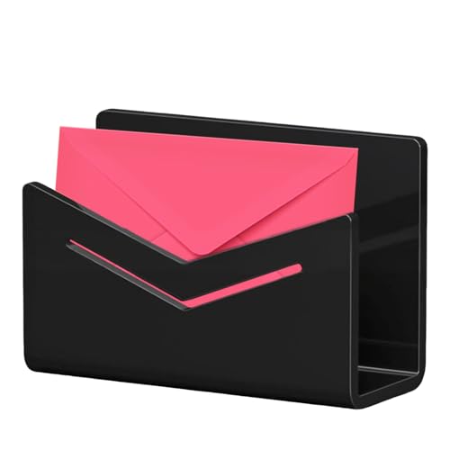 Mppchhn Schreibtisch-Briefhalter – kleiner Schreibtisch-Aktenumschlag, Acryl-Halter, Aktenregal, Postkarten-Sortierer für Dokumente, Papier, Quittungen, Rechnungen, Notizbücher, Klassenzimmer, Büros von Mppchhn