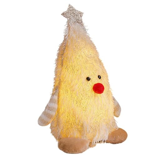 Mppchhn Stehende Weihnachts-Puppen – beleuchtete Ornamente, weiche Weihnachts-Puppen-Party-Dekoration – beleuchtete saisonale Akzente, niedliche Figur, Tischdekoration für Schreibtisch, Kaminsims von Mppchhn