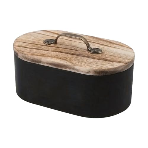 Mppchhn Tampon-Organizer für Badezimmer, femininer Produkt-Organizer aus Holz mit Deckel, ästhetischer Behälter für Wattebausch, Arbeitsplatte, Schminkschrank, Wohnzimmer, Schlafzimmer, Waschbecken von Mppchhn