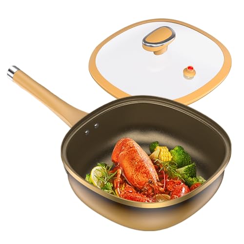 Mppchhn Titan-Pfannen zum Kochen | 30,5 cm Titanlegierung Antihaft-Topf mit Deckel | Bratpfanne | Mehrzweck-Sautépfanne | Backen Camping Herd Home Wohnung Kochen Mppchhn Titan-Pfannen zum Kochen | 30,5 cm Titanlegierung Antihaft-Topf mit Deckel | Bratpfanne | Mehrzweck-Sautépfanne | Backen Camping Herd Home Wohnung Kochen von Mppchhn