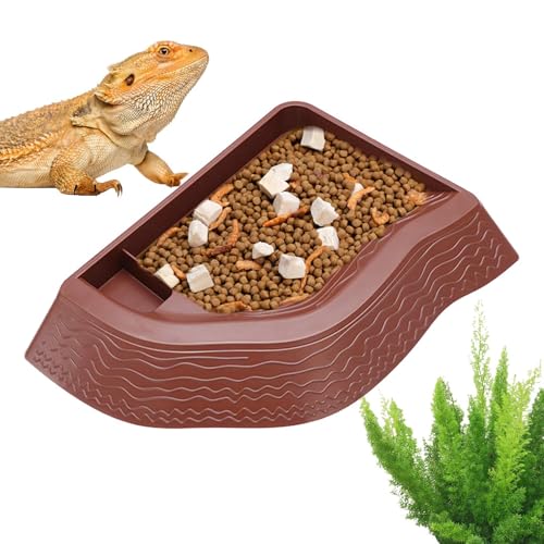 Mppchhn Wassernapf für Reptilien, zum Baden, für Pool, Kippschutz, dekorative Schildkröte, Futternapf für Lebensraum, Einweichen, Füttern, Korben, Baden von Mppchhn