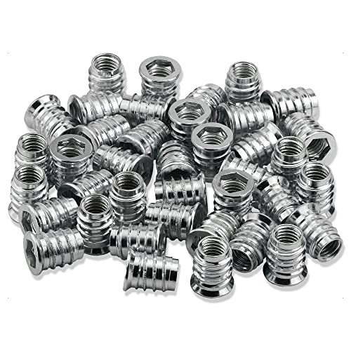 10 X Mprofi MT® Einschraubmutter-Einschraubmuffen-Innensechskantmuttern-Einschraubmutter-Gewindemuffen-Aus Verzinktem Stahl Mit Innensechskant-M6x13mm M/M6x13/10 von Mprofi MT