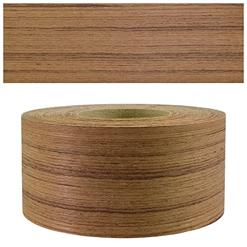Mprofi MT® Kantenumleimer Teak | 60 mm x 10 m | Echtholz Furnier Kantenband | Bügelkantenumleimer für Regale und Möbelplatten | Kantenumleimer mit Schmelzkleber | Bügelkante für Möbel – TK/60/10 von Mprofi MT