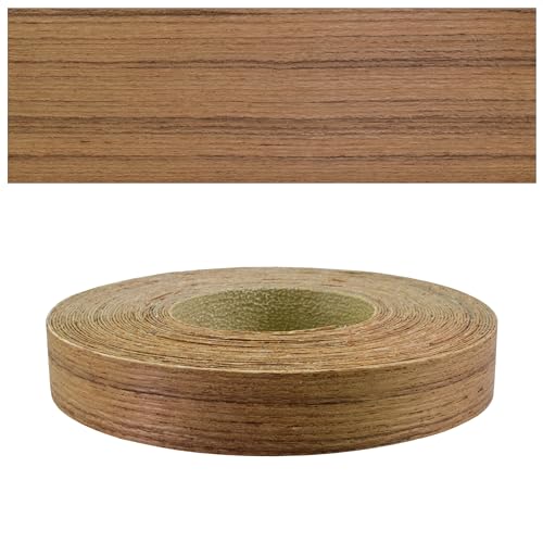 Mprofi MT® Kantenumleimer Teak | 22 mm x 10 m | Echtholz Furnier Kantenband | Bügelkantenumleimer für Regale und Möbelplatten | Kantenumleimer mit Schmelzkleber | Bügelkante für Möbel – TK/22/10 von Mprofi MT