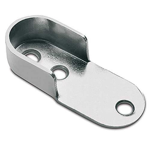 Mprofi MT® (1 Parr) Kleiderstange Halterung-Kleiderstangenhalter-Stangenhalterung-Schrankrohrlager-Kleiderstangenaufhönger-Rohrhalter-Halterung-Garderobe Stangehlater-Oval Metall Vernickelt NO/2 von Mprofi MT