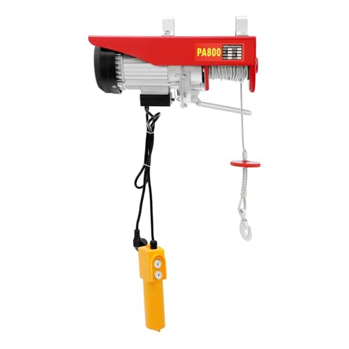 Mqwdxzfes 1300W Elektrische Seilwinde, 800kg Tragfähigkeit Kupfermotor Hebezug, Seilzug FlaschenAufzug, Flaschenzug Seilhebezug Motorwinde für Garage Werkstatt Industrie Kran, Hubhöhe 6-12m Mqwdxzfes 1300W Elektrische Seilwinde, 800kg Tragfähigkeit Kupfermotor Hebezug, Seilzug FlaschenAufzug, Flaschenzug Seilhebezug Motorwinde für Garage Werkstatt Industrie Kran, Hubhöhe 6-12m von Mqwdxzfes