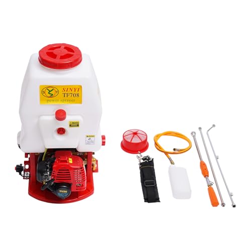 Mqwdxzfes 20L Rucksack Sprüher, 25.4CC Benzinbetrieben mit 8M Sprühhöhe & Schultergurte, 0.7KW Hochdruck Kraft Sprühgerät, Dünger Drucksprüher PflanzesprüHe DrucksprüHgeräT für Farm Garten von Mqwdxzfes