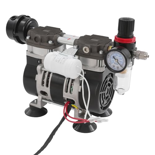Mqwdxzfes 230W Professionelle Vakuumpumpe, Ölfreie Medizinische Laborpumpe mit 2.8 Bar Druck, 90KPA Vakuum, Ölfrei Unterdruckpumpe für Klimaanlagen Reparatur, Kühlschrank, Auto, 1400 U/min (56dB) von Mqwdxzfes